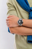 Tommy Hilfiger Henry Chronograph Black Dial Silver Steel Strap Watch For Men - 1710477 Authentic Buy Shop Now
