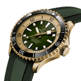 Breitling Superocean Automatic 42 Green Dial Green Rubber Strap Watch for Men - N17375201L1S1 Authentic Buy Shop Now