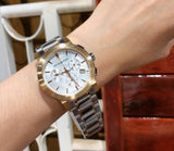 Burberry The City White Dial Two Tone Steel Strap Watch for Men - BU9751 Authentic Buy Shop Now