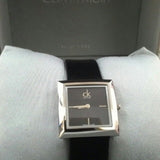 Calvin Klein Mark Black Dial Black Leather Strap Watch for Women - K3R231C1 Authentic Buy Shop Now