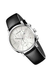 Calvin Klein Posh Silver Dial Black Leather Strap Watch for Men - K8Q371C6 Authentic Buy Shop Now