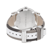 Burberry The City Silver Dial White Leather Strap Watch for Women - BU9019 Authentic Buy Shop Now