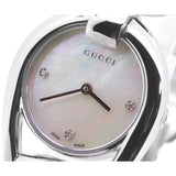 Gucci Horsebit Collection Diamonds Mother of Pearl Dial Silver Steel Strap Watch For Women - YA139506 Authentic Buy Shop Now