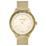 Swarovski Octea Nova Silver Dial Gold Mesh Bracelet Watch for Women - 5430417 Authentic Buy Shop Now