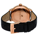 Swarovski Crystalline Hours Black Dial Black Leather Strap Watch for Women - 5295377 Authentic Buy Shop Now