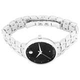 Movado 1881 Automatic Black Dial Silver Steel Strap Watch for Men - 606914 Authentic Buy Shop Now
