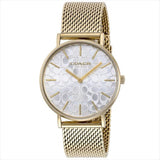 Coach Perry Silver Dial Gold Mesh Bracelet Watch for Women - 14503385 Authentic Buy Shop Now