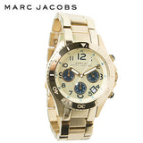 Marc Jacobs Rock Metal Chronograph Gold Dial Gold Steel Strap Watch for Men - MBM3158 Authentic Buy Shop Now