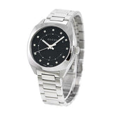 Gucci GG2570 Diamonds Black Dial Silver Steel Strap Watch For Women - YA142404 Authentic Buy Shop Now