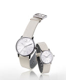 Calvin Klein Post Minimal Silver Dial White Leather Strap Watch for Men - K7621126 Authentic Buy Shop Now