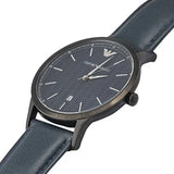 Emporio Armani Renato Blue Dial Blue Leather Strap Watch For Men - AR2479 Authentic Buy Shop Now