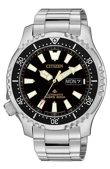 Citizen Promaster 200M Diver Fugu Asian Limited Edition Black Dial Silver Steel Strap Watch For Men - NY0090-86E Authentic Buy Shop Now