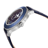 Swarovski Octea Lux Moon Crystal Blue Dial Blue Leather Strap Watch for Women - 5516305 Authentic Buy Shop Now