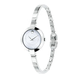 Movado Bela Mother of Pearl Dial Silver Steel Strap Watch For Women - 0606616 Authentic Buy Shop Now