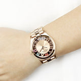 Marc Jacobs Henry Skeleton Rose Gold Dial Rose Gold Steel Strap Watch for Women - MBM3264 Authentic Buy Shop Now