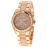 Michael Kors Blair Chronograph Rose Gold Dial Two Tone Steel Strap Watch for Women - MK5943 Authentic Buy Shop Now