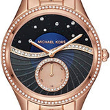 Michael Kors Lauryn Blue Dial Rose Gold Steel Strap Watch for Women - MK3723 Authentic Buy Shop Now