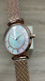 Emporio Armani Gianni T Bar Mother of Pearl Dial Rose Gold Mesh Bracelet Watch For Women - AR11320 Authentic Buy Shop Now