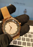 Swarovski Octea Nova Silver Dial Rose Gold Mesh Strap Watch for Women - 5650011 Authentic Buy Shop Now