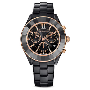 Swarovski Octea Lux Sport Black Dial Black Steel Strap Unisex Watch - 5610472 Authentic Buy Shop Now
