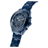 Swarovski Octea Lux Sport Chronograph Blue Dial Blue Steel Strap Watch for Women - 5610475 Authentic Buy Shop Now