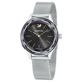 Swarovski Octea Nova Black Dial Silver Mesh Bracelet Watch for Women - 5430420 Authentic Buy Shop Now