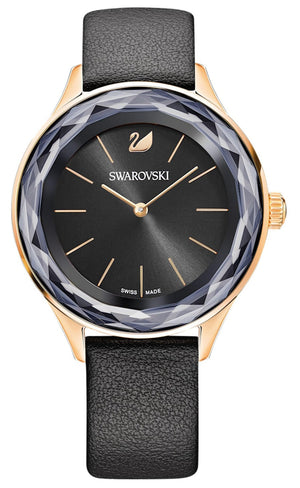 Swarovski Octea Nova Grey Dial Grey Leather Strap Watch for Women - 5295358 Authentic Buy Shop Now