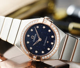 Omega Constellation Quartz Diamonds Blue Dial Two Tone Steel Strap Watch for Women - 131.25.25.60.53.002 Authentic Buy Shop Now