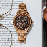 Fossil Rye Automatic Skeleton Rose Gold Dial Rose Gold Steel Strap Watch for Women - BQ3754 Authentic Buy Shop Now