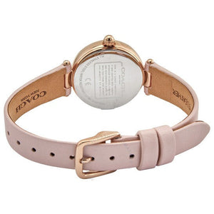 Coach Perry Diamonds Mother of Pearl Dial Pink Leather Strap Watch for Women - 14503190 Authentic Buy Shop Now