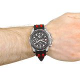 Guess Octane Chronograph Black Dial Two Tone Silicone Strap Watch For Men - W1047G1 Authentic Buy Shop Now