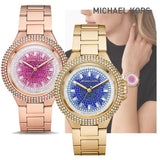 Michael Kors Camille Analog Pink Dial Rose Gold Steel Strap Watch for Women - MK7340 Authentic Buy Shop Now