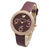 Swarovski Crystal Frost Red Dial Red Leather Strap Watch for Women - 5484064 Authentic Buy Shop Now