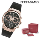 Salvatore Ferragamo Sapphire Chrono Black Dial Black Rubber Strap Watch for Men - SFME00721 Authentic Buy Shop Now