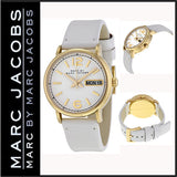 Marc Jacobs Fergus Grey Dial Grey Leather Strap Watch for Women - MBM8654 Authentic Buy Shop Now