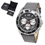 Coach Kent Grey Dial Grey Leather Strap Watch for Men - 14602561 Authentic Buy Shop Now