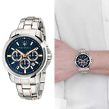 Maserati Successo Chronograph 44mm Stainless Steel Watch For Men - R8873621008 Authentic Buy Shop Now