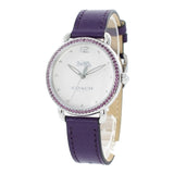 Coach Delancey White Dial Purple Leather Strap Watch for Women - 14502886 Authentic Buy Shop Now