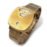 Gucci Grip Yellow Gold Dial Yellow Gold Steel Strap Unisex Watch - YA157403 Authentic Buy Shop Now