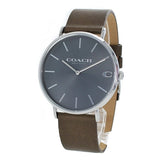 Coach Charles Grey Dial Brown Leather Strap Watch for Men - 14602153 Authentic Buy Shop Now