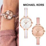 Michael Kors Jaryn Analog White Dial Two Tone Steel Strap Watch For Women - MK4342 Authentic Buy Shop Now