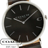 Coach Charles Black Dial Brown Leather Strap Watch for Women - 14602156 Authentic Buy Shop Now