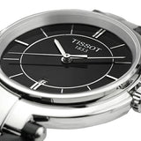 Tissot T Lady Flamingo Black Dial Black Leather Strap Watch For Women - T094.210.16.051.00 Authentic Buy Shop Now