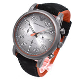 Emporio Armani Chronograph Quartz Grey Dial Black Leather Strap Watch For Men - AR11174 Authentic Buy Shop Now