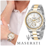 Maserati Competizione Chronograph Quartz Silver Dial Watch For Men - R8853100021 Authentic Buy Shop Now