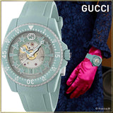 Gucci Dive Automatic Green Dial Green Rubber Strap Unisex Watch - YA136344 Authentic Buy Shop Now