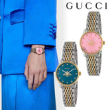 Gucci G Timeless Quartz Pink Dial Two Tone Steel Strap Watch For Women - YA1265030 Authentic Buy Shop Now