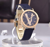Versace Virtus Quartz Blue Dial Blue Leather Strap Watch for Women - VEHC00419 Authentic Buy Shop Now