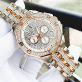 Bulova Octova Crystal Silver Dial Two Tone Steel Strap Watch for Men - 98C133 Authentic Buy Shop Now