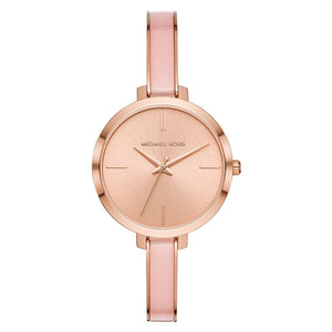 Michael Kors Jaryn Analog Gold Dial Pink Steel Strap Watch For Women - MK4343 Authentic Buy Shop Now